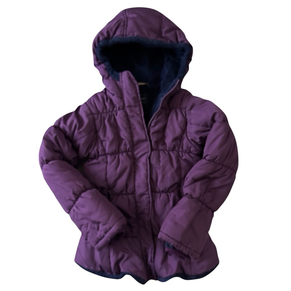 Land’s End Purple Hooded Puffer Jacket